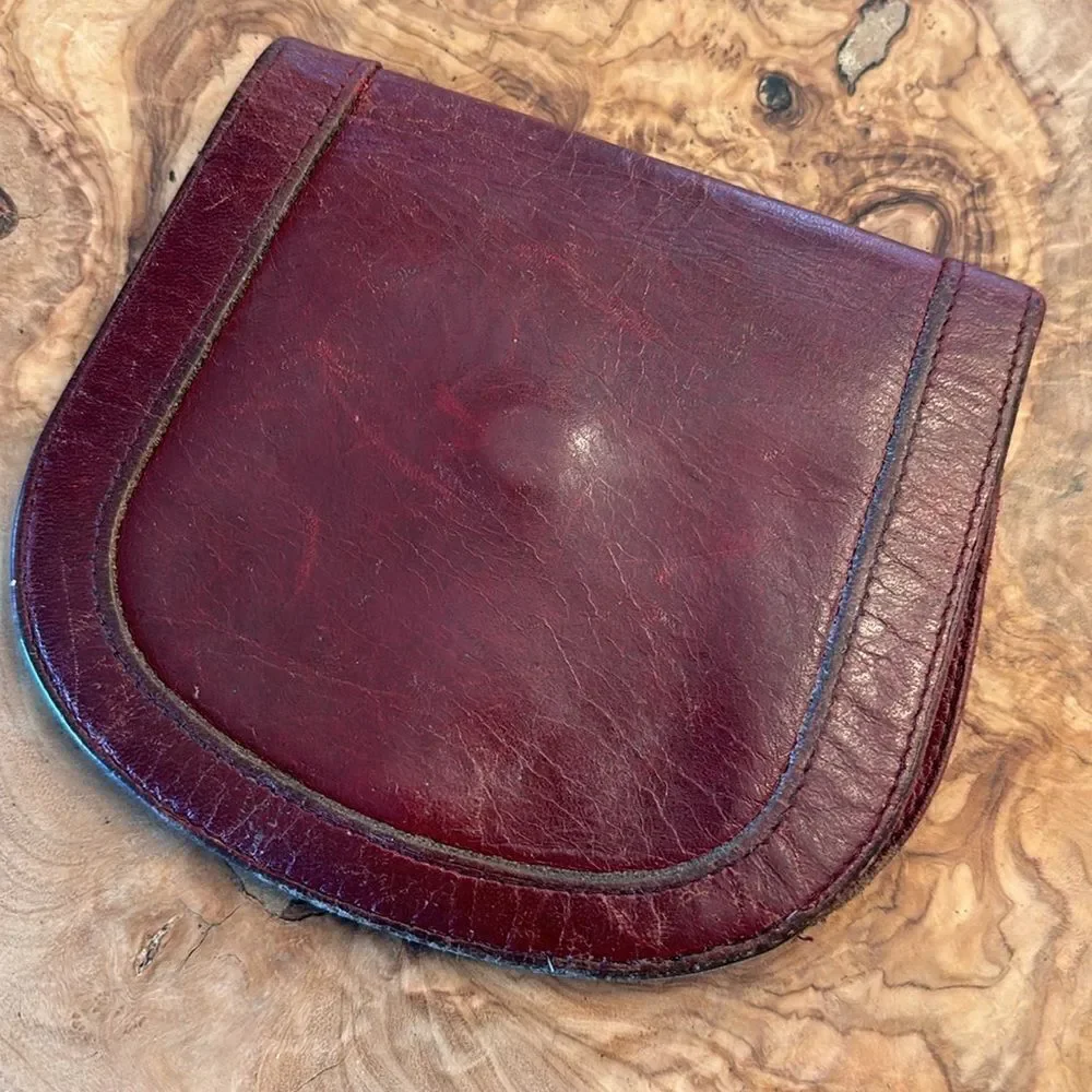 Vintage Leather Billfold Wallet Coin Purse